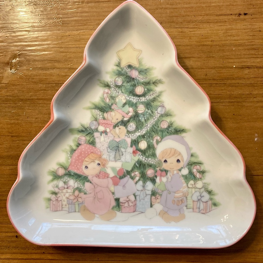 Precious Moments Christmas Tree Dish